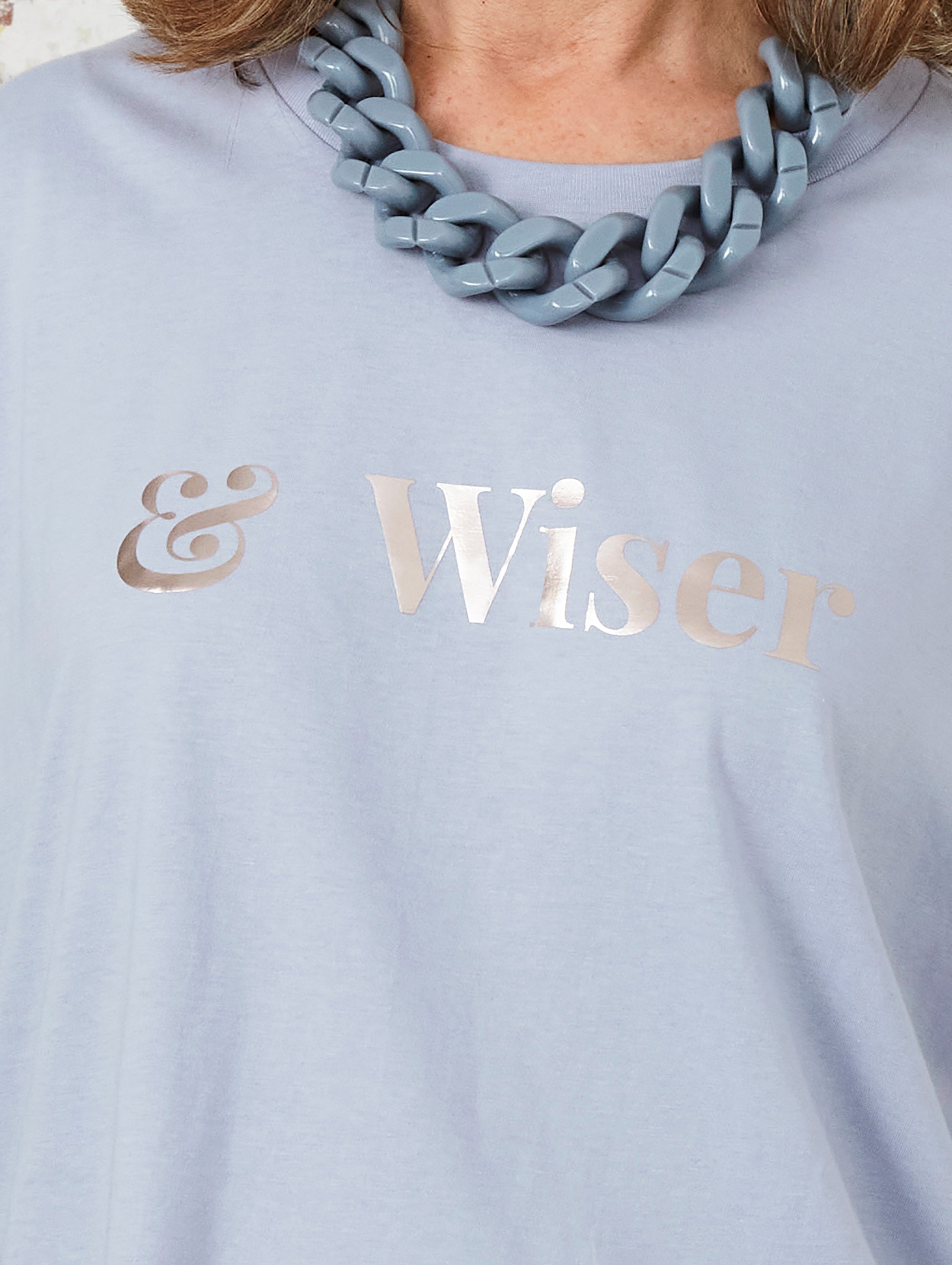 & WISER BLUE GREY T-SHIRT