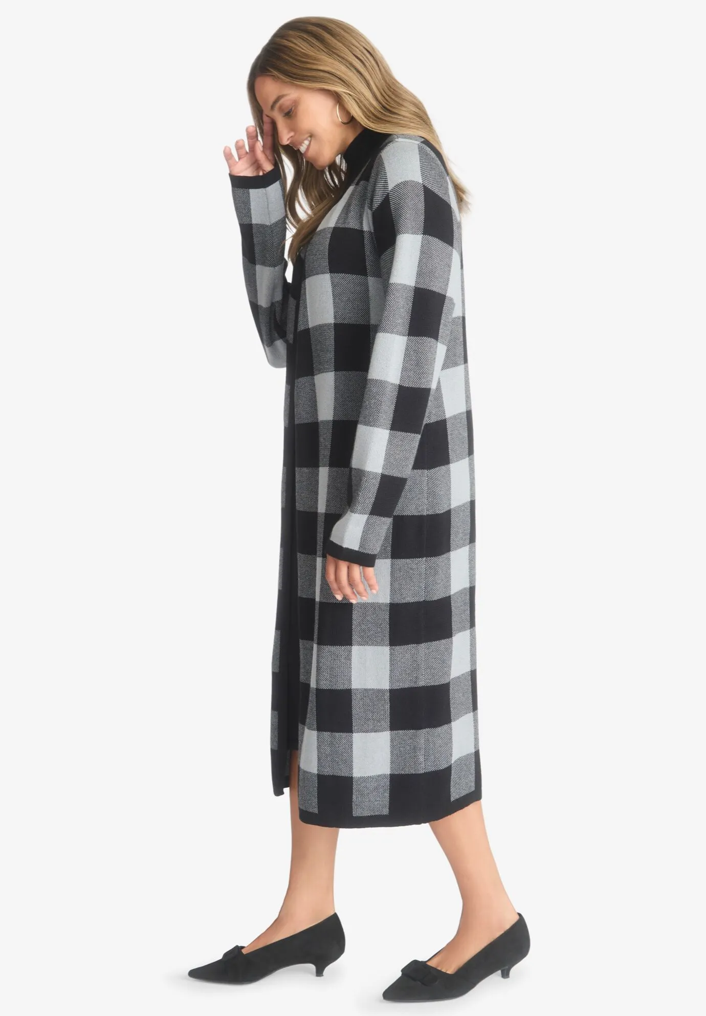 2-Piece Sweater Jacket Dress