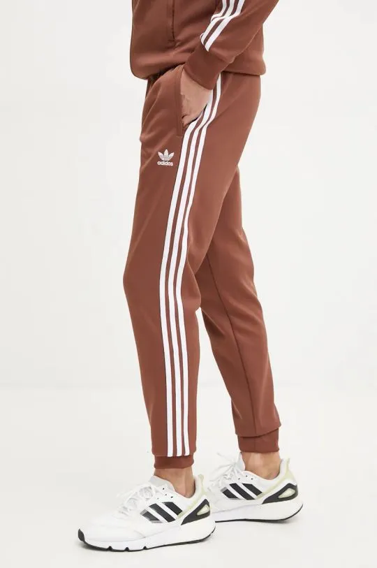 adidas Originals trousers Adicolor Classics SST Track Pants men's brown color IY9866