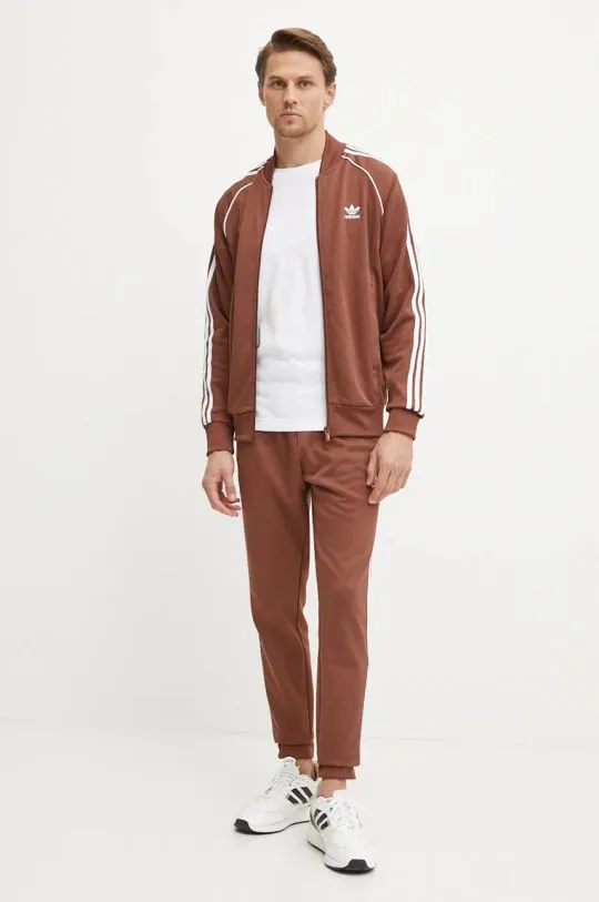 adidas Originals trousers Adicolor Classics SST Track Pants men's brown color IY9866