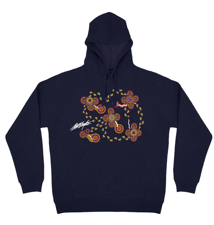 Adults Cozy Hoodie - On Walkabout Wine By Karen Taylor