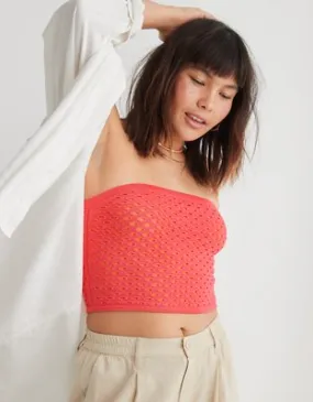 Aerie Crochet Sweater Tube Top-