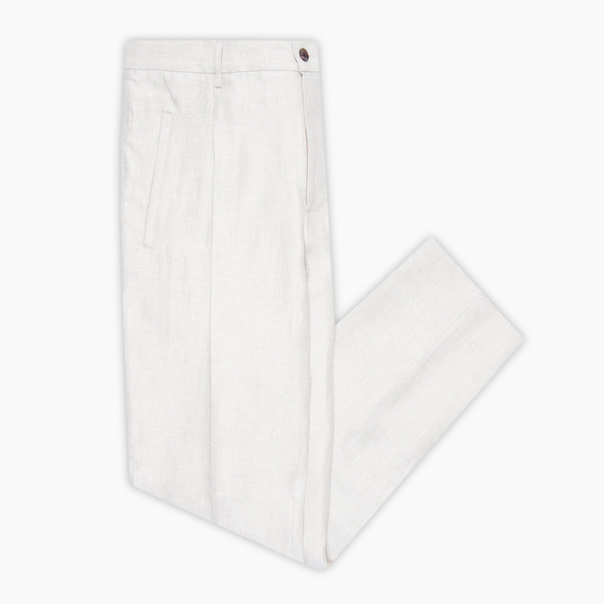 Alain Ceremony Pleated Chino Pants Twill Linen