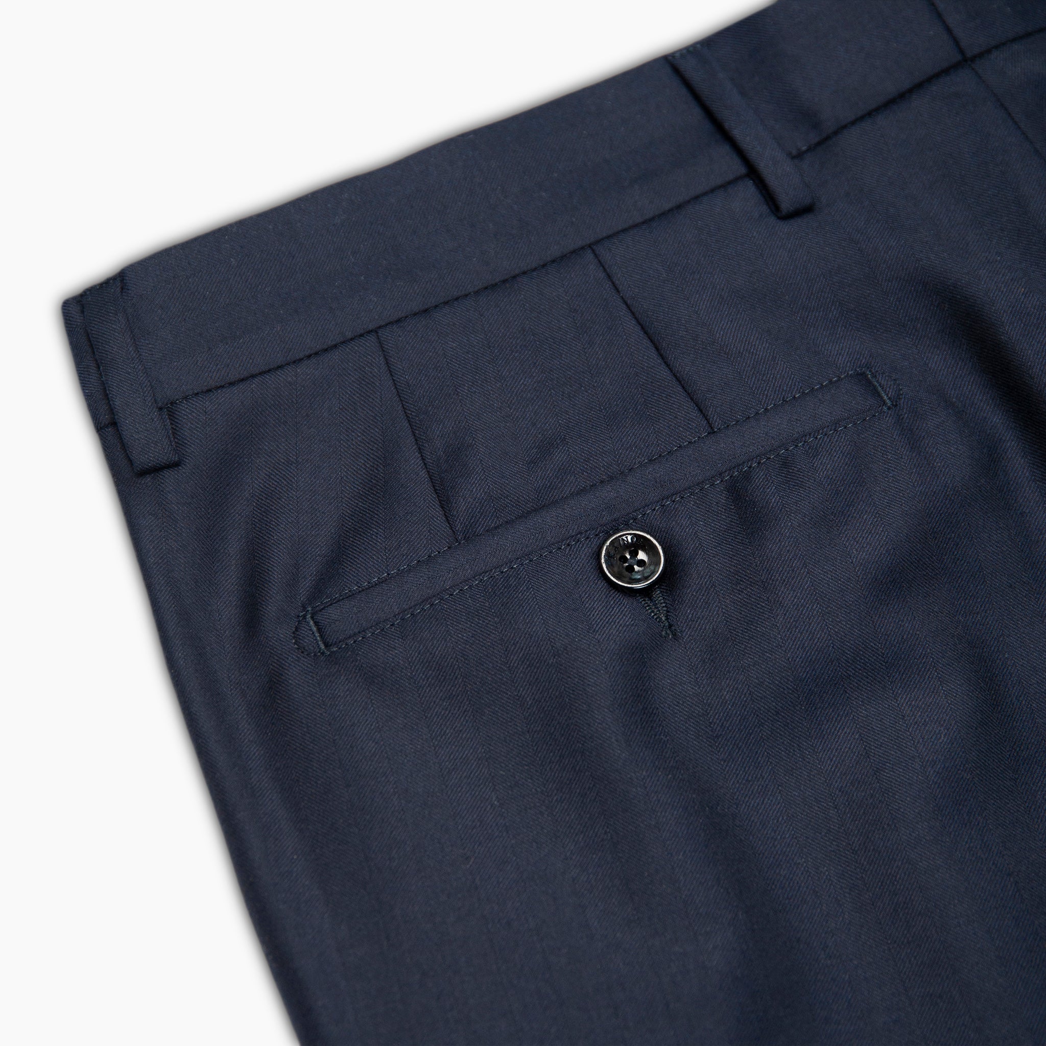 Alain Elegance Pleated Chino Pants Trofeo Herringbone Wool