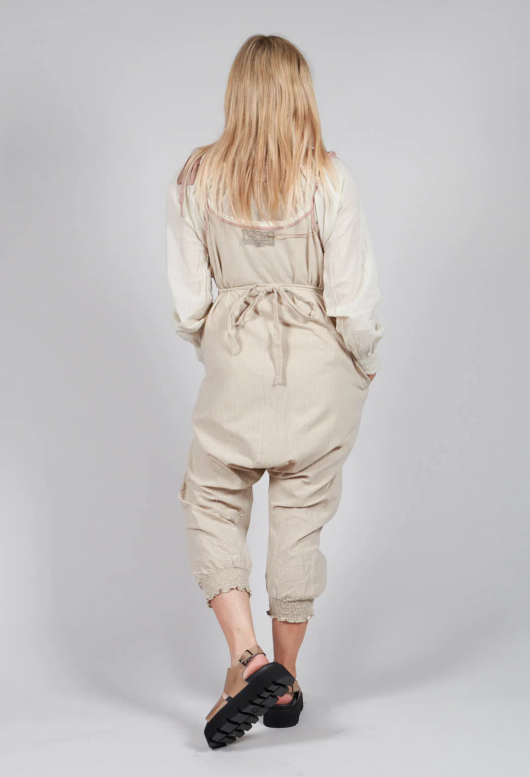 Alain Jumpsuit in Striped Linen