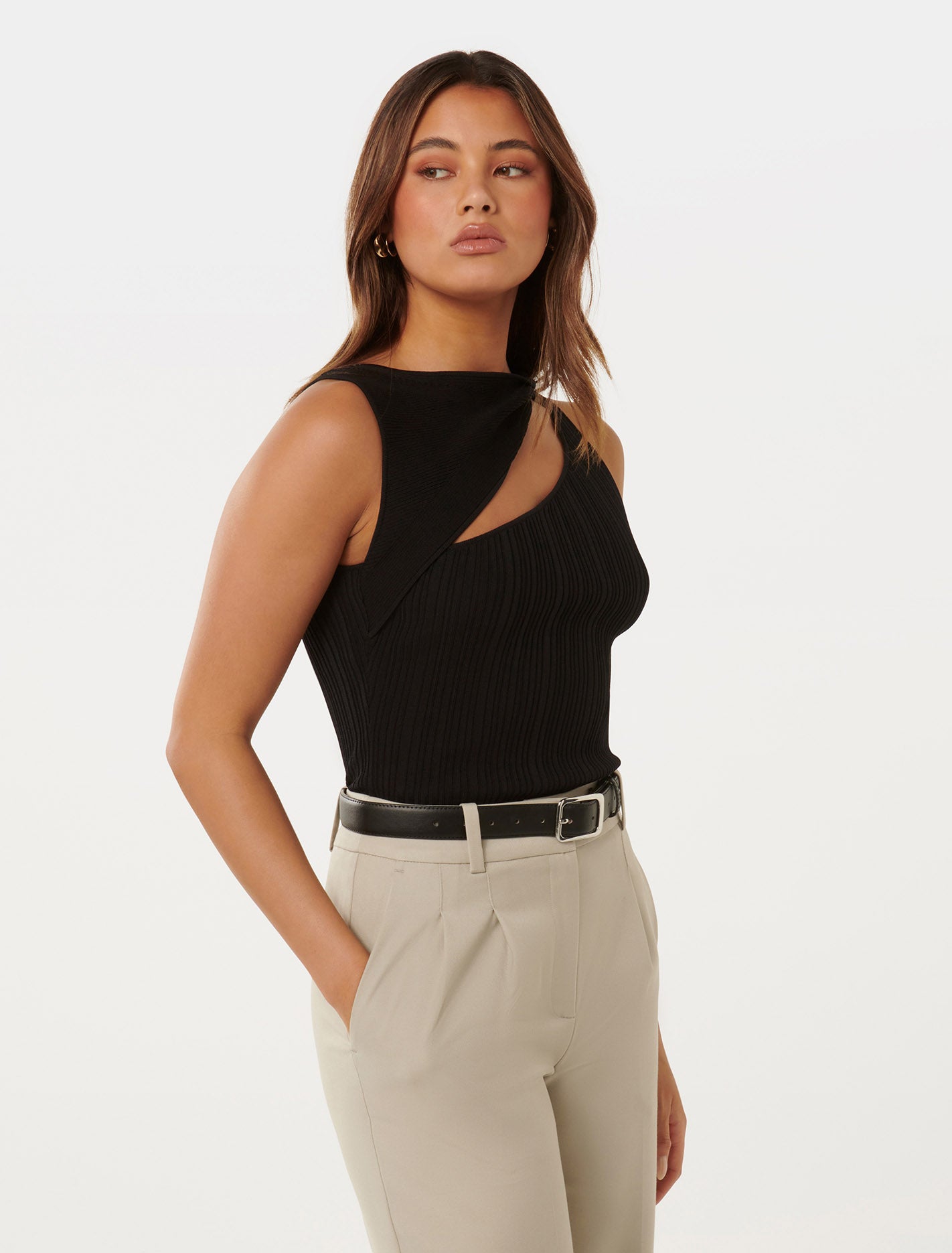 Alannah Ribbed Twist Tank Top