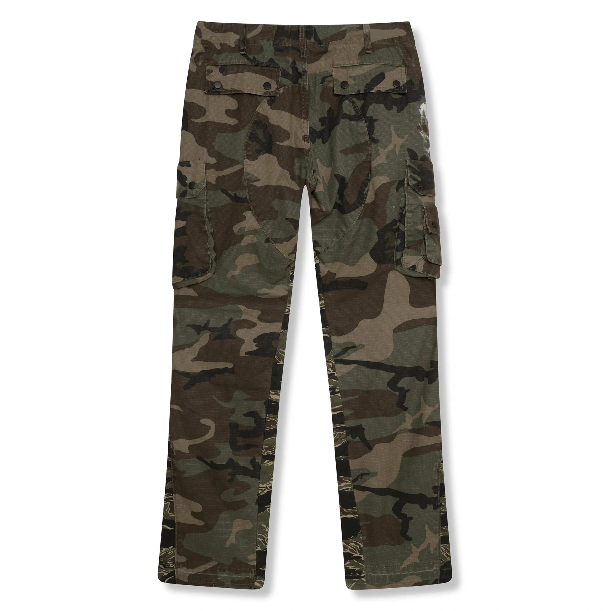 Amicci Flavio Flare Cargo Pants Camo