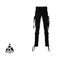 Amiri Tie Detail Cargo Jeans Triple Black