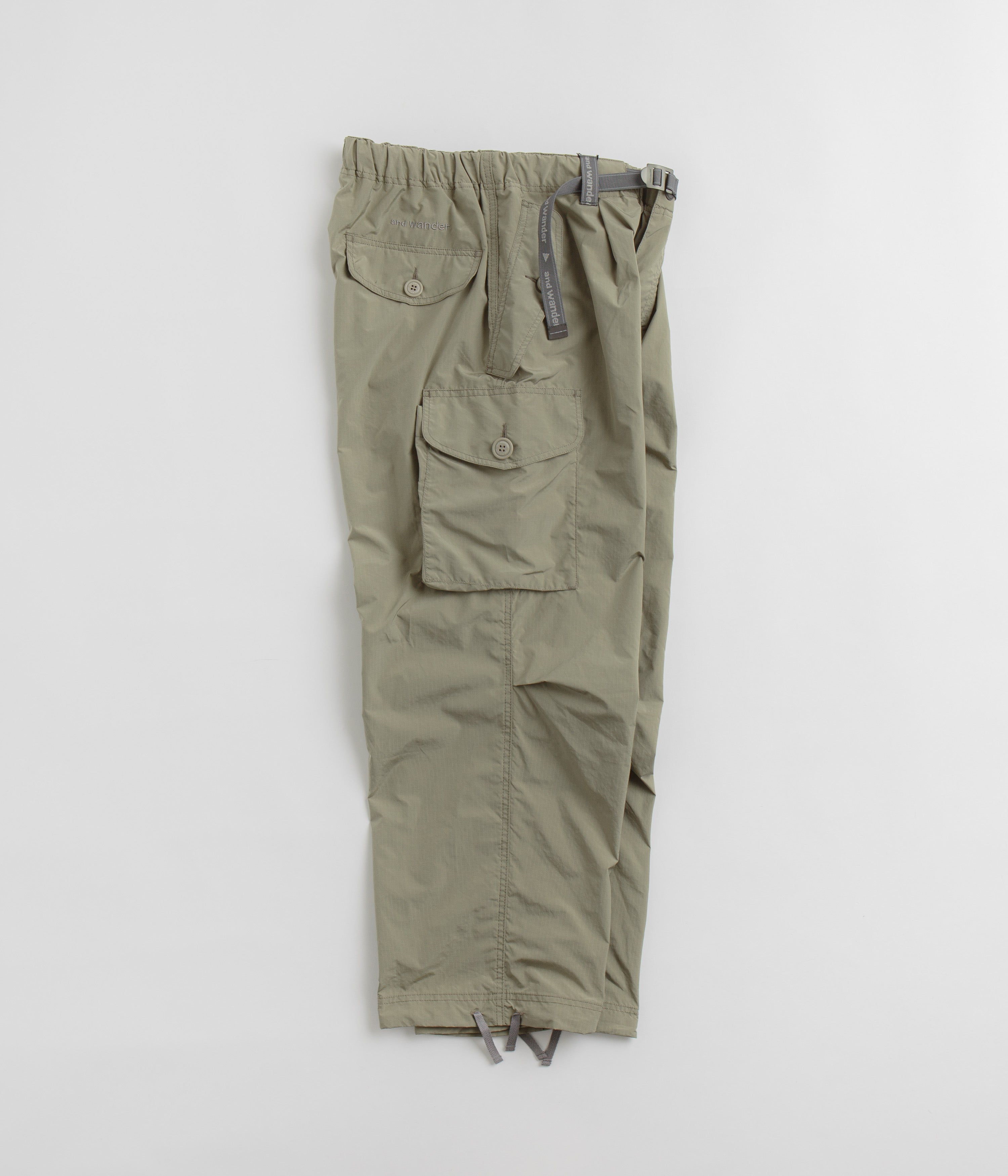 and wander Oversized Cargo Pants - Light Beige