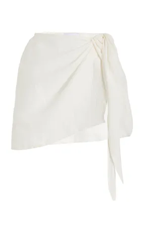 Anemos The Wrap Linen-Blend Mini Skirt