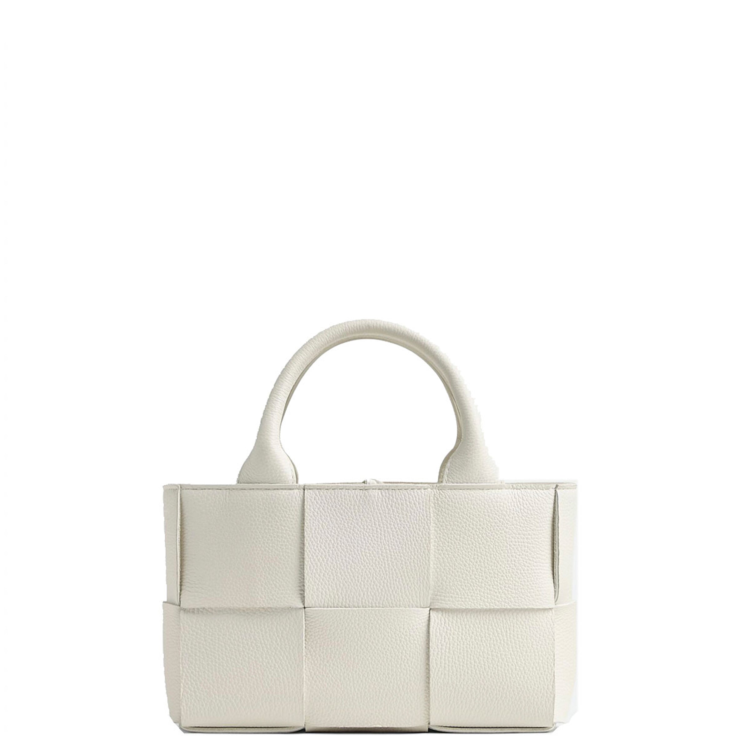 Arco Tote Candy Grained, White/Gold