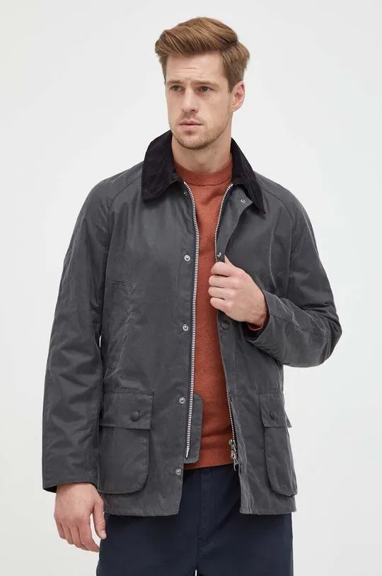 Barbour jacket men's gray color