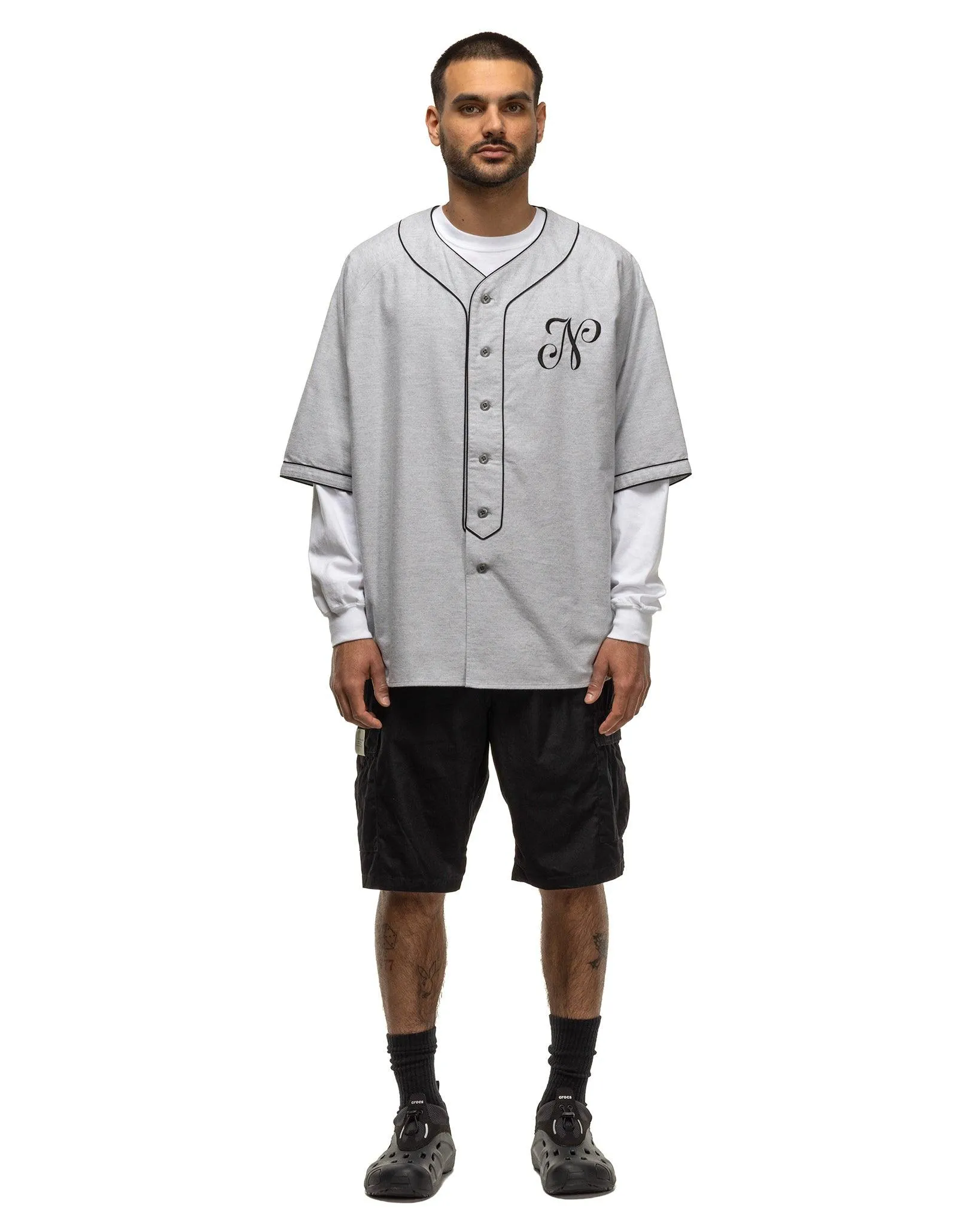 Baseball Shirt SS Grey