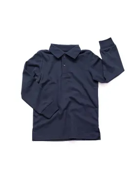 Basic Long Sleeve Polo Shirt - Navy