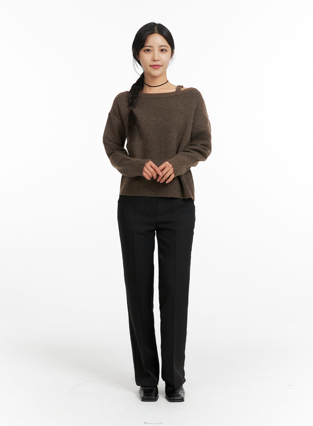 Basic Straight-Fit Tailored Pants OF419