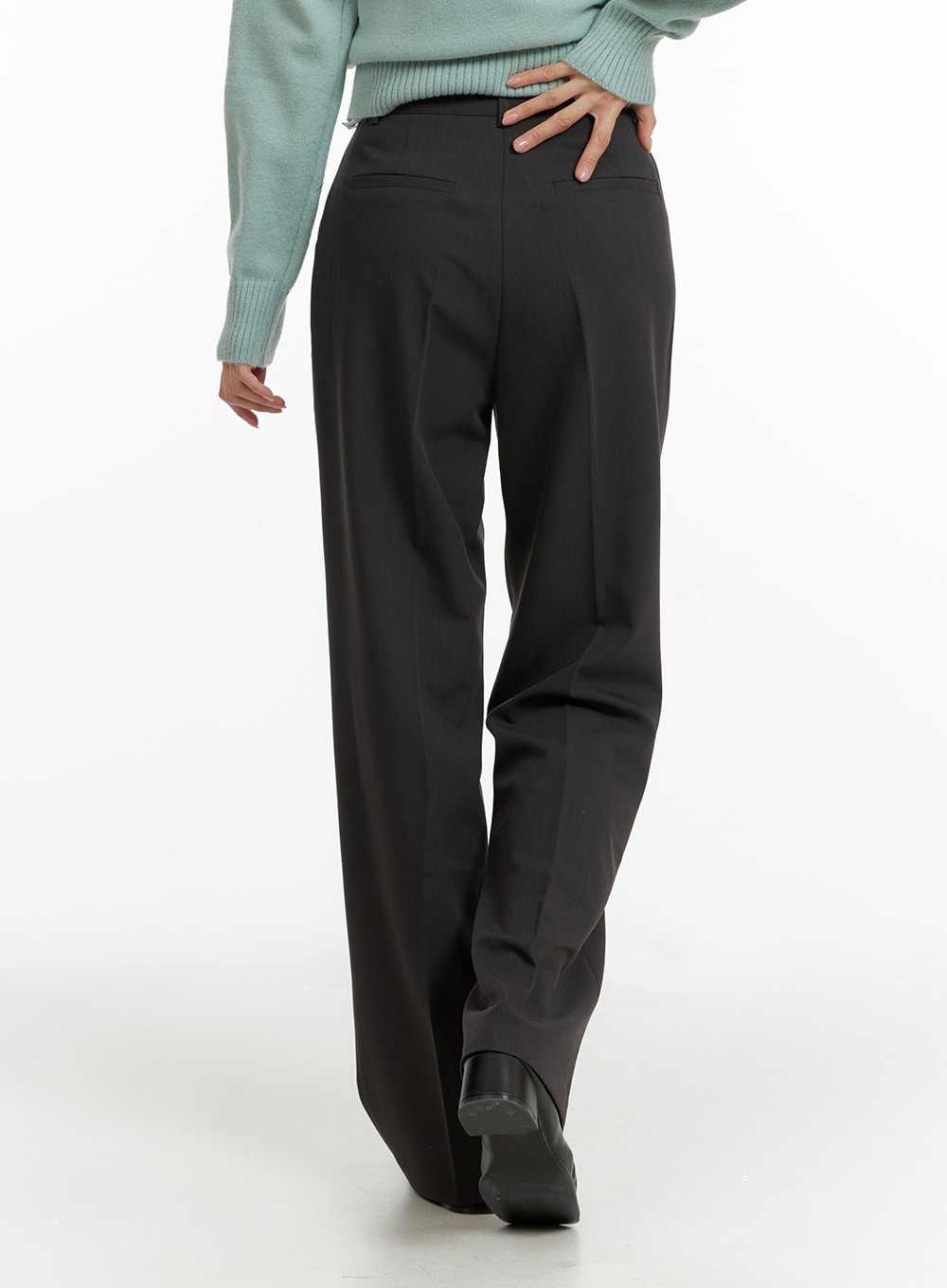 Basic Straight Leg Tailored Pants OF408