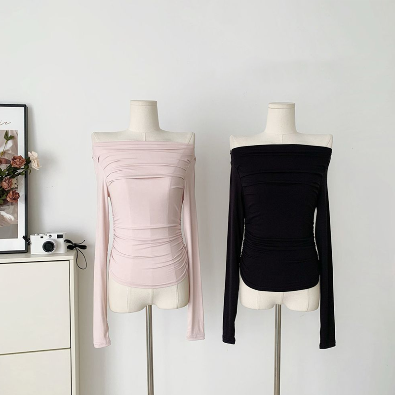 Black Pink Knitted Sweater Slim Top - Kimi