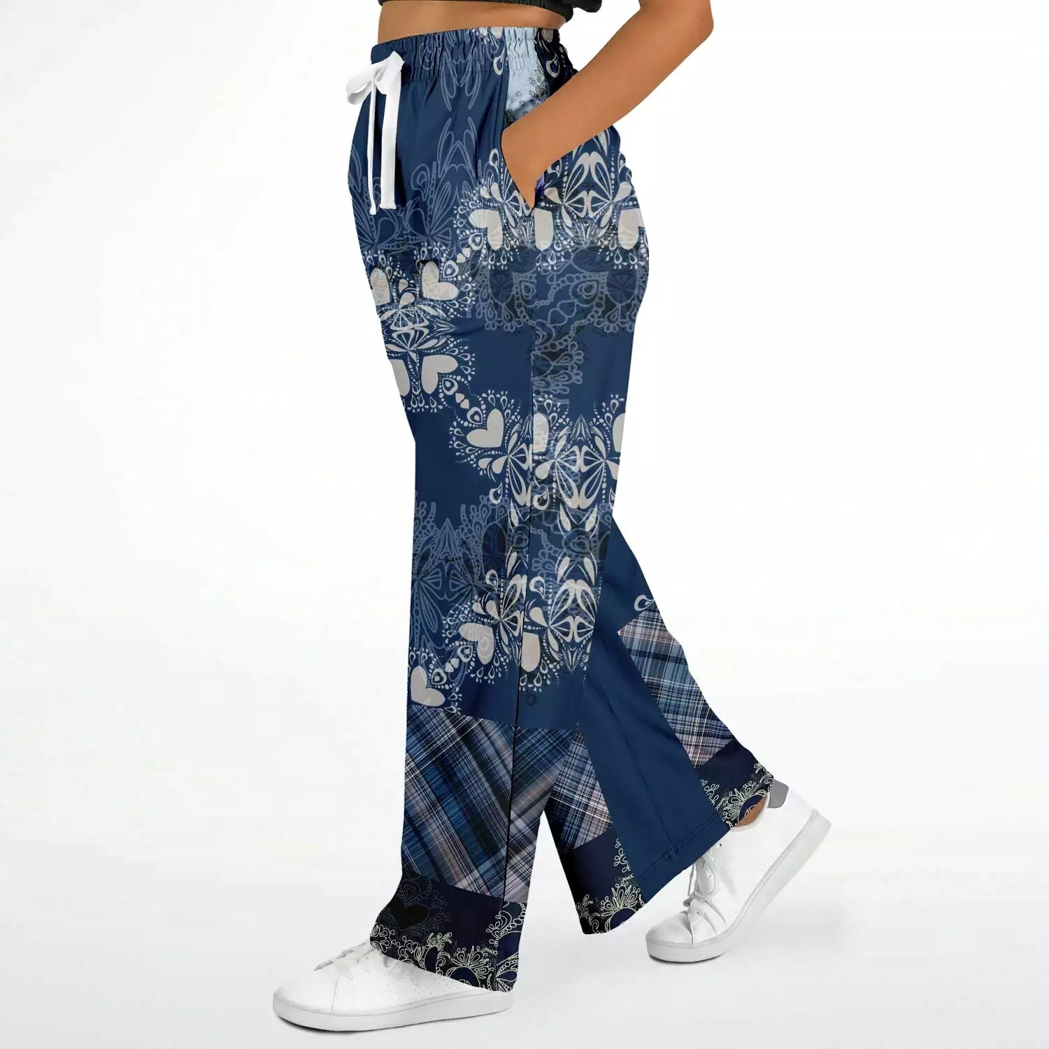 Blue Mystic Eco-Poly Stretchy Phat Bellbottoms