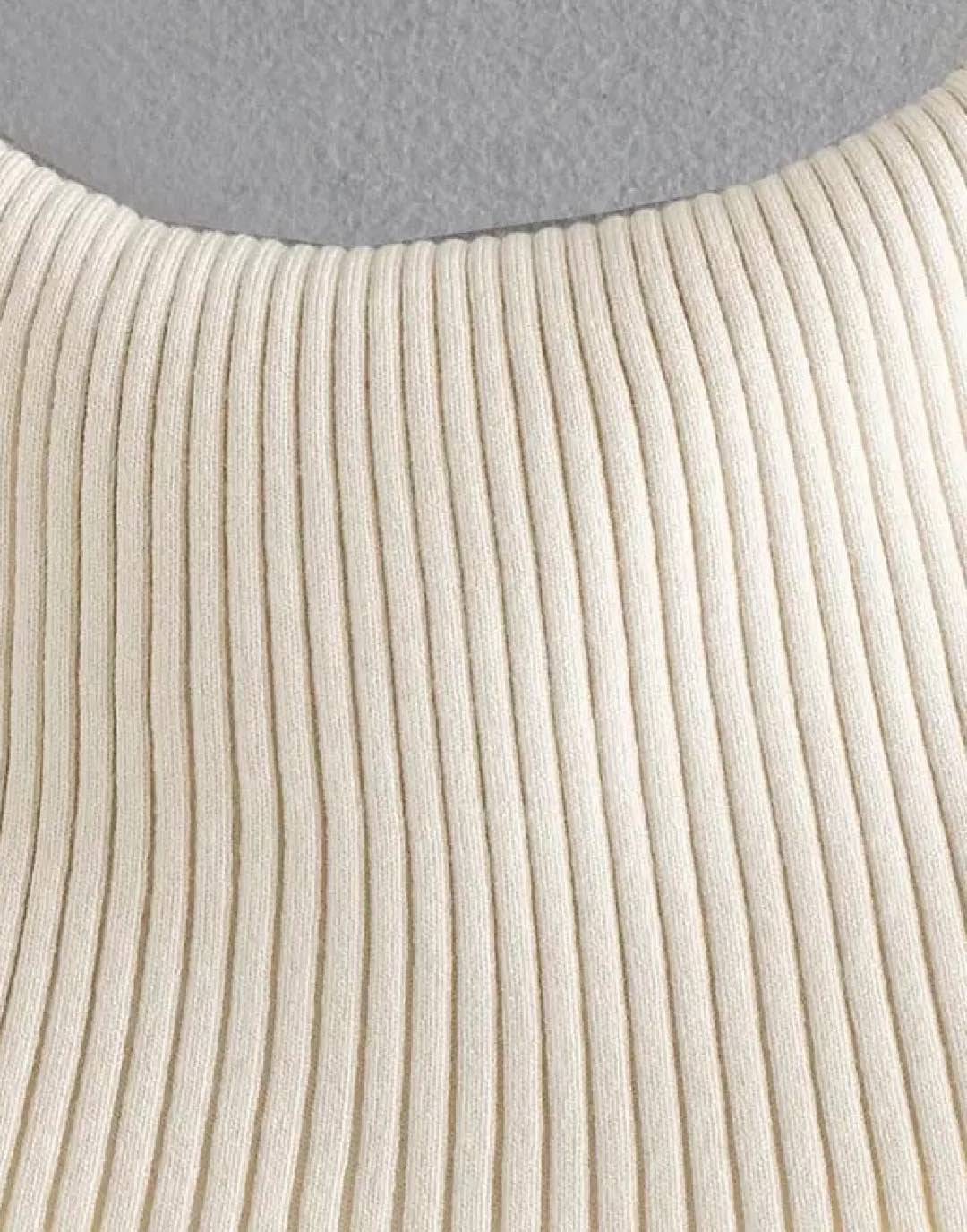 Boat Neck Ribbed Top