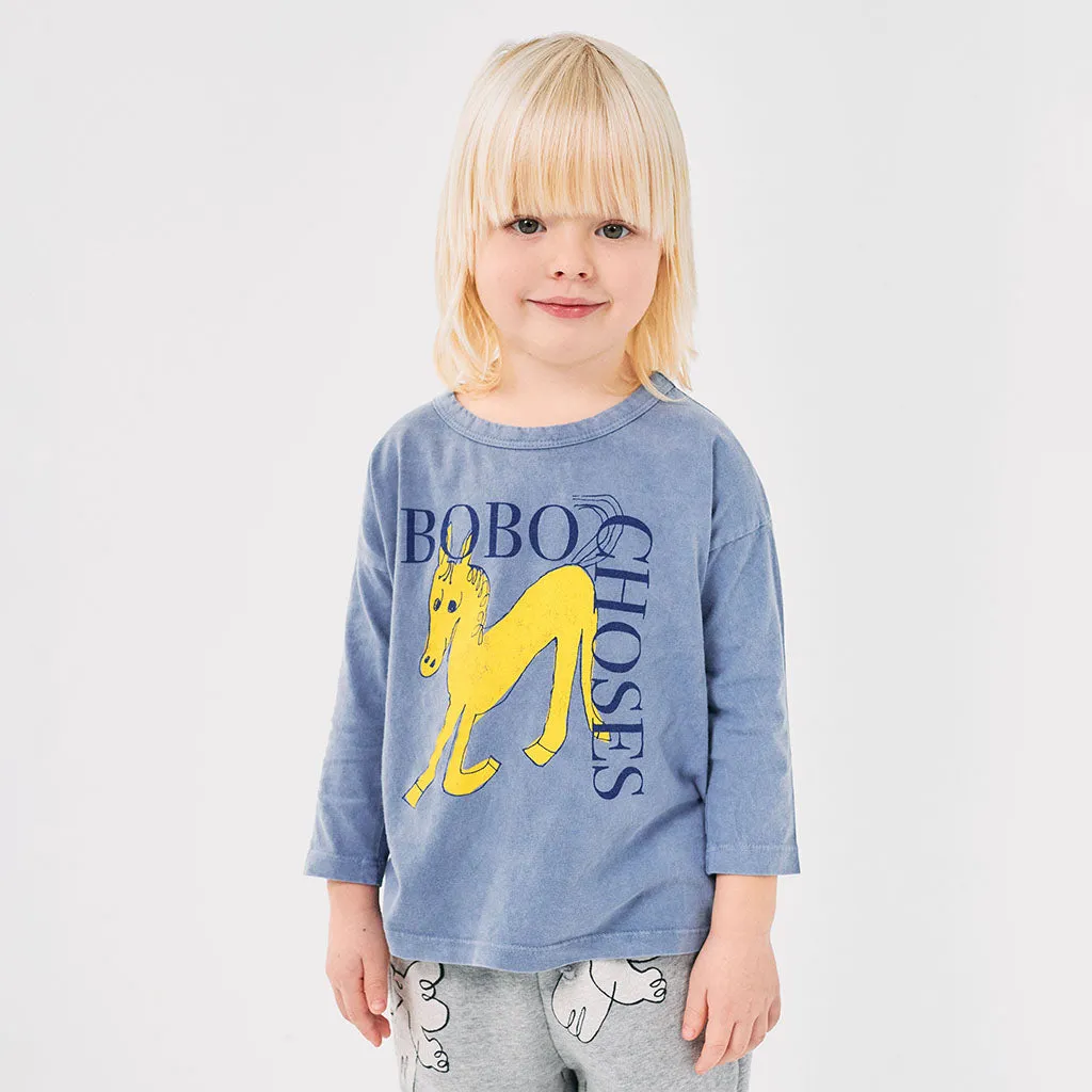 Bobo Choses Child Wonder Horse T-shirt Grey