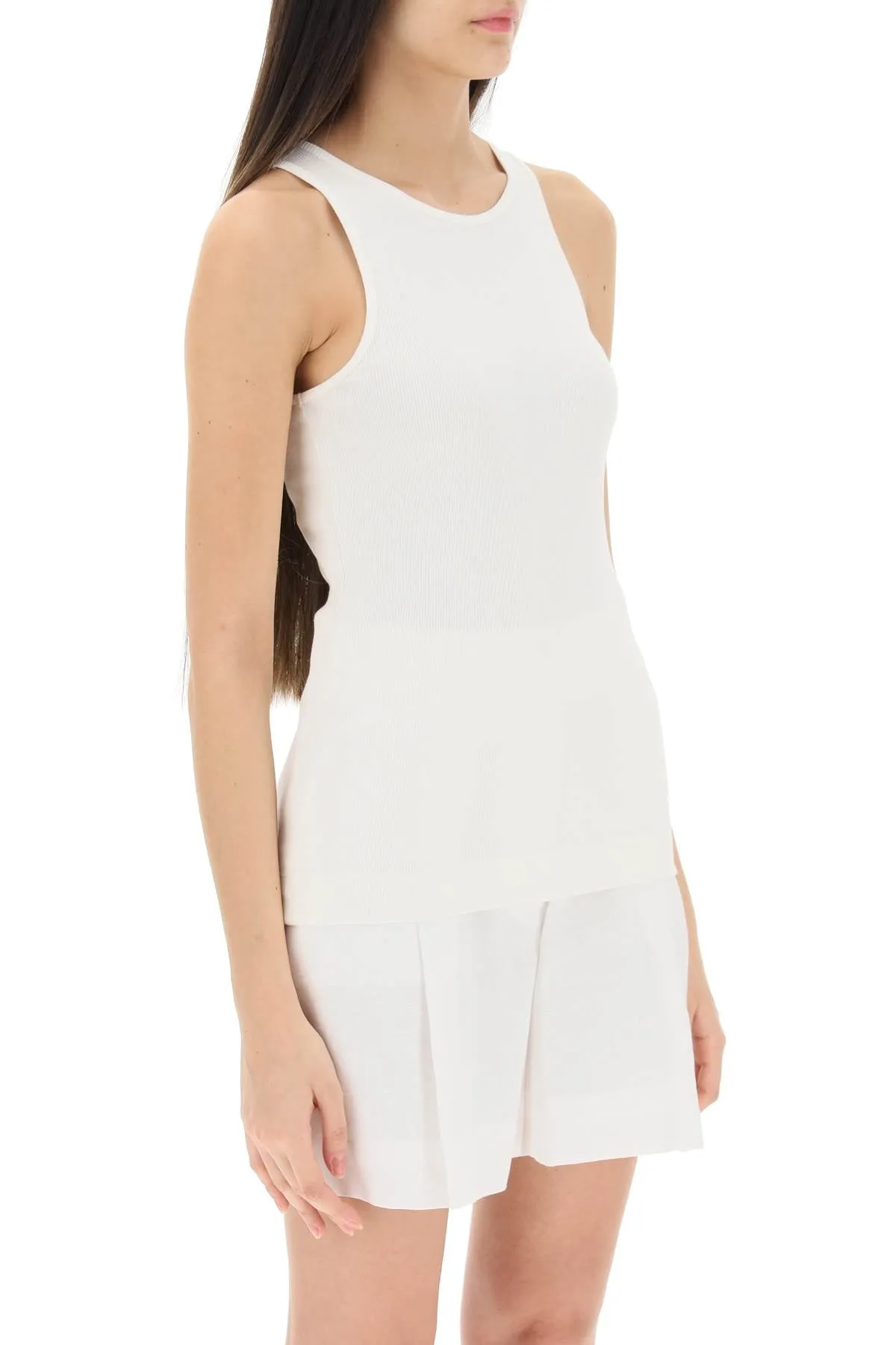 By malene birger ribbed organic cotton tank top Q71679002Z SOFT WHITE