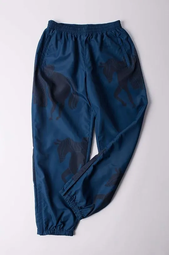 by Parra trousers Sweat Horse Track Pants navy blue color 51237