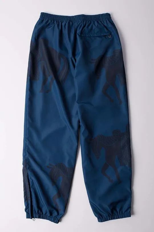 by Parra trousers Sweat Horse Track Pants navy blue color 51237