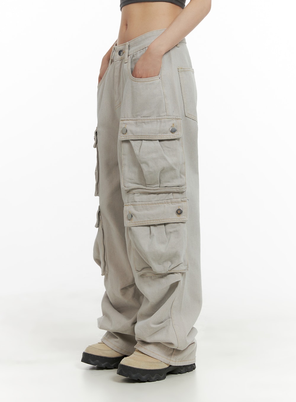 Cargo Pocketed Baggy Pants CM426