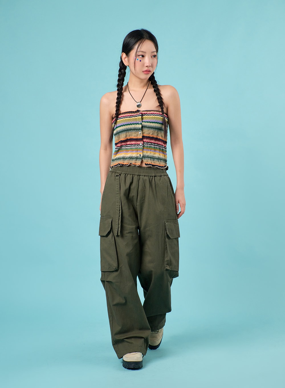 Cargo Wide-Leg Pants IJ430