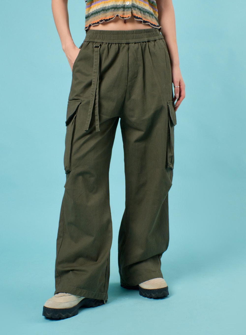 Cargo Wide-Leg Pants IJ430