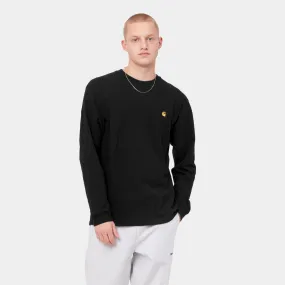 Carhartt Long Sleeve Chase T Shirt Black / Gold