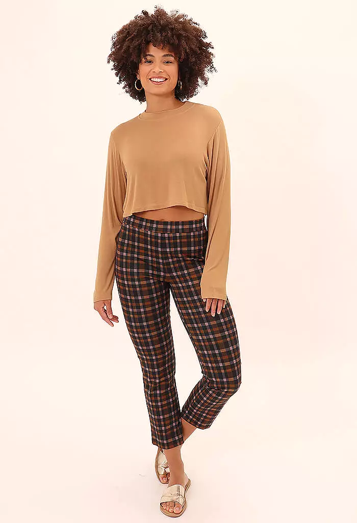 Carnaby Kick Crop-Cottage Check