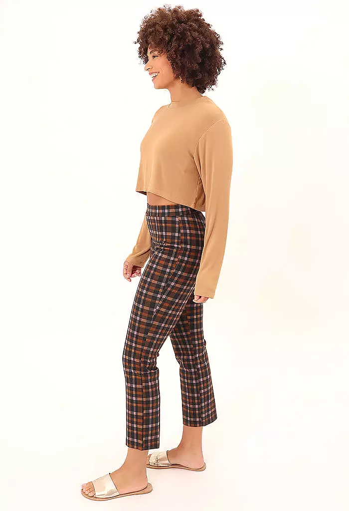 Carnaby Kick Crop-Cottage Check