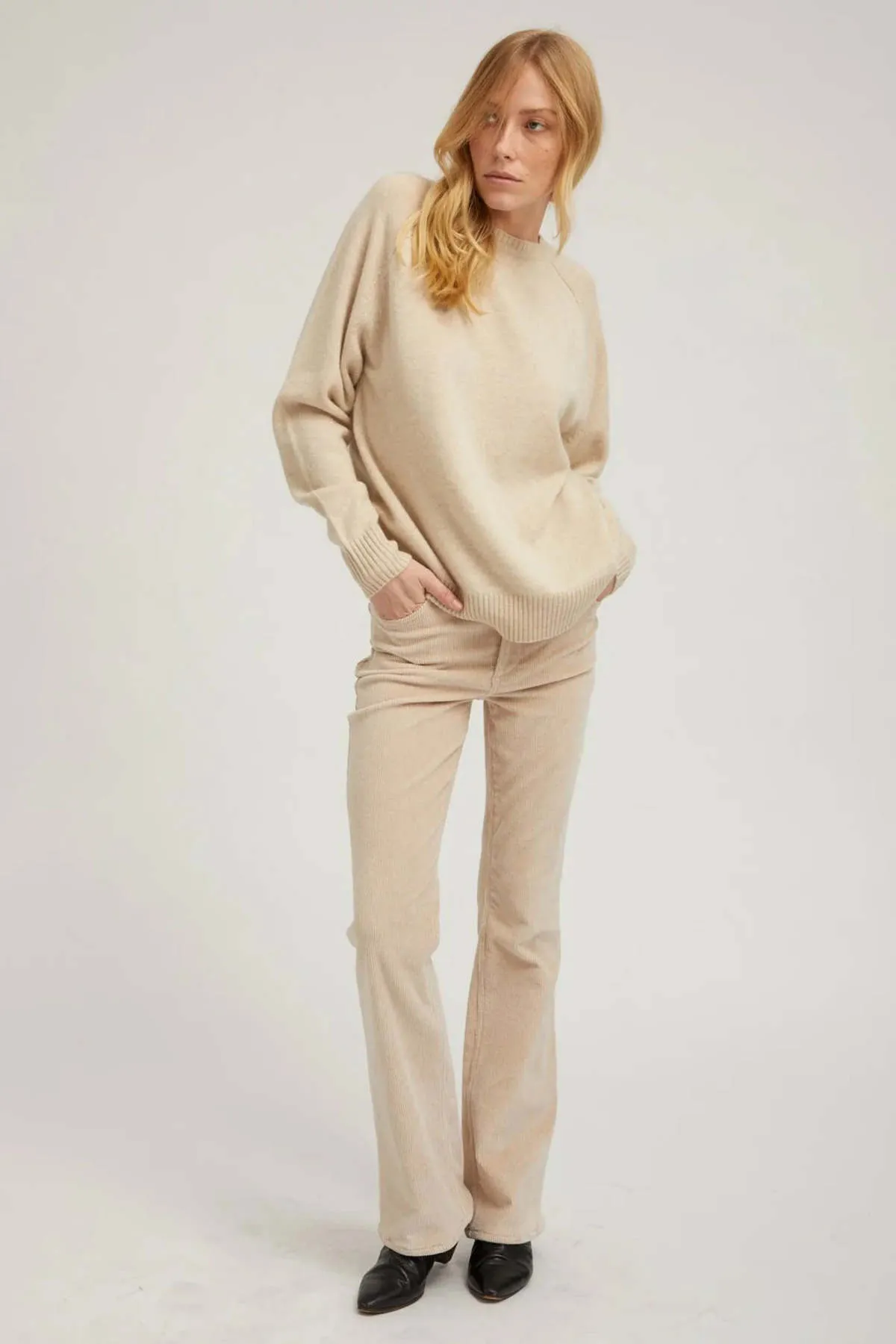 Cashmere Boyfriend Sweater - Oyster