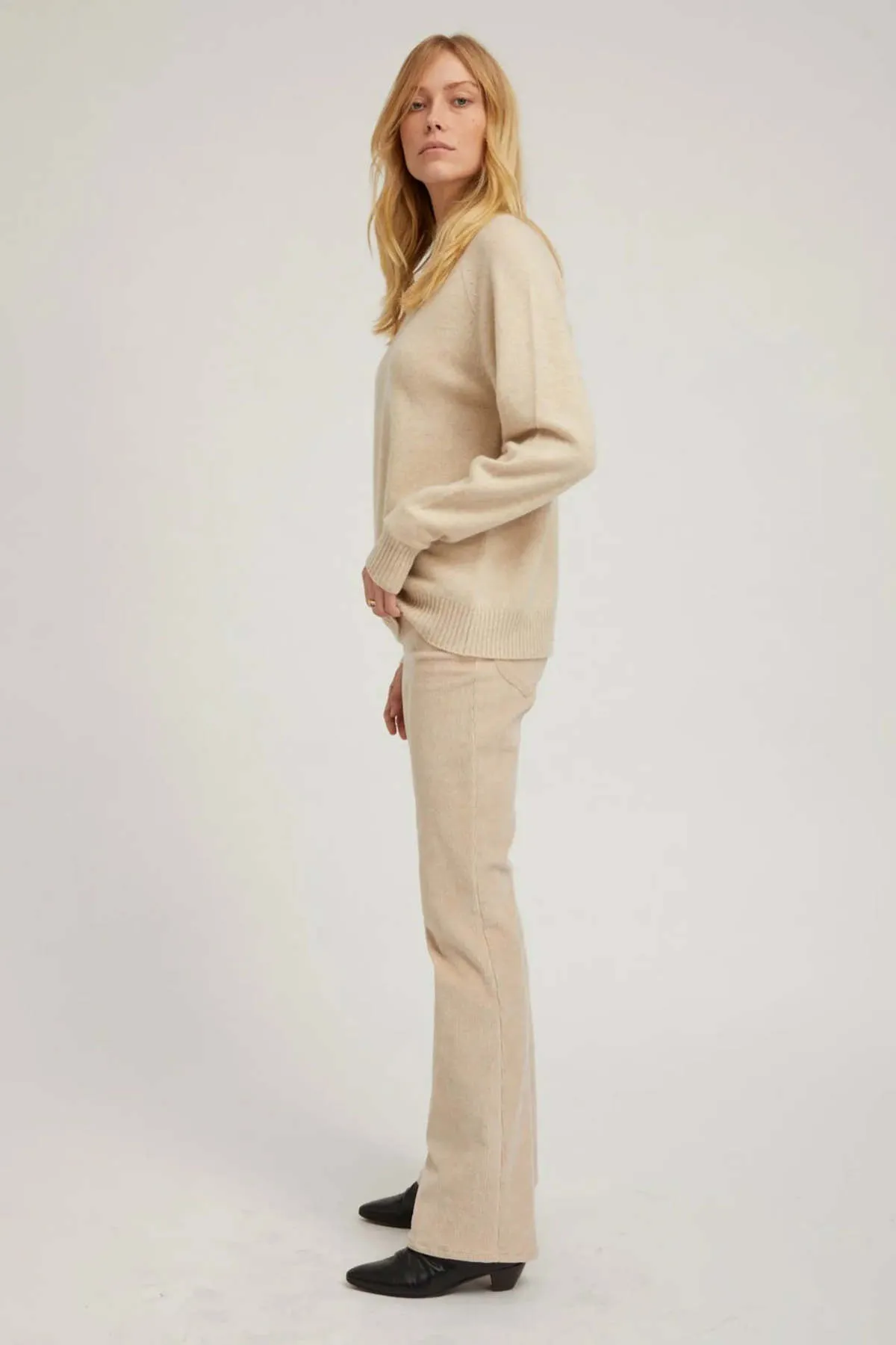 Cashmere Boyfriend Sweater - Oyster