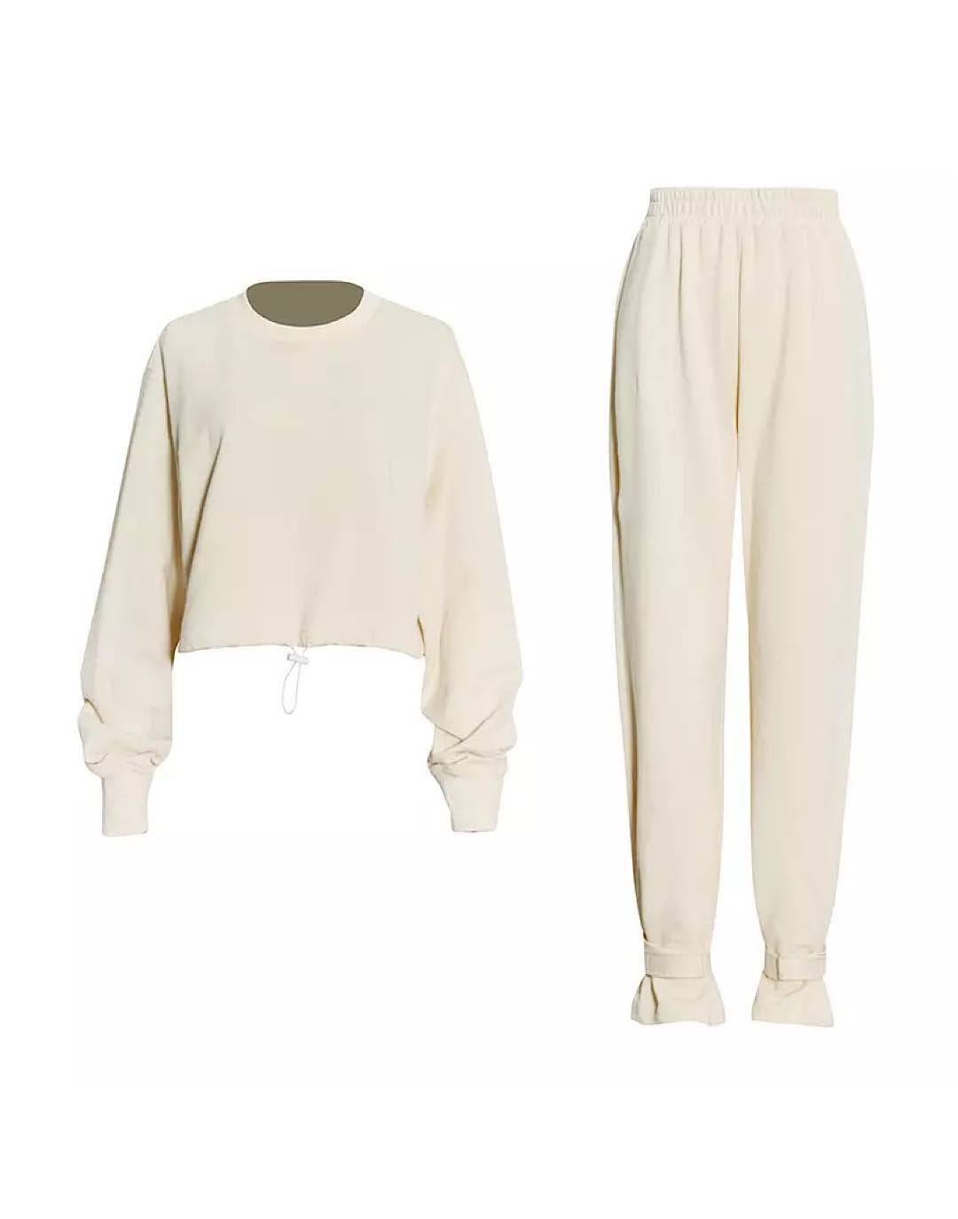 Casual Top Knit Pants Set