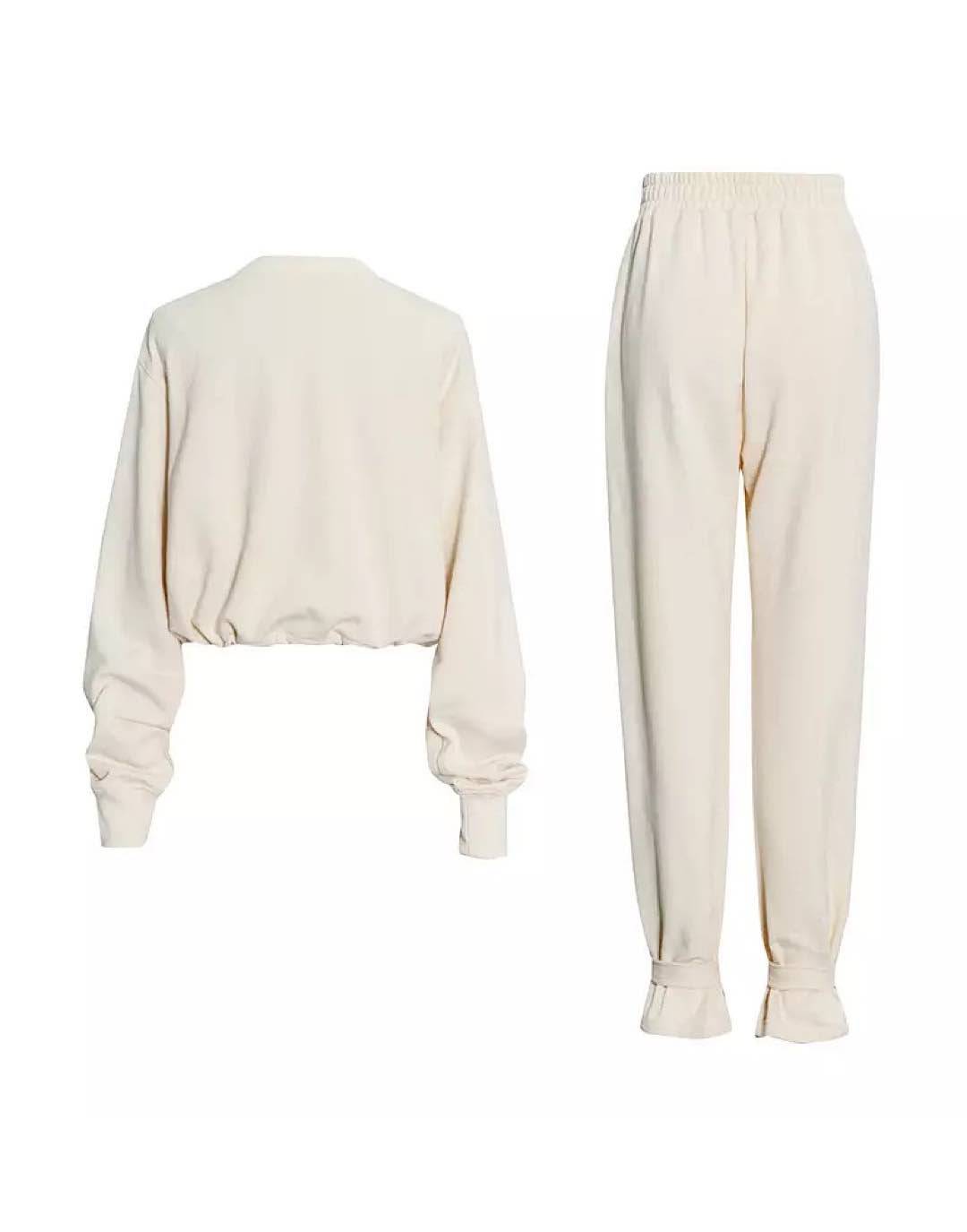 Casual Top Knit Pants Set