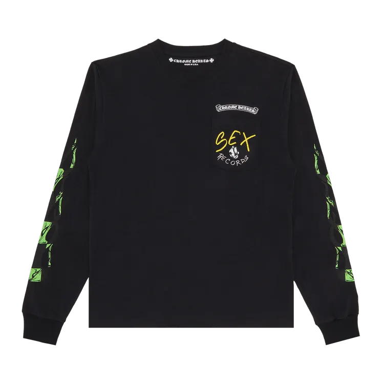 Chrome Hearts Matty Boy Sex Records Flame Long Sleeve Black