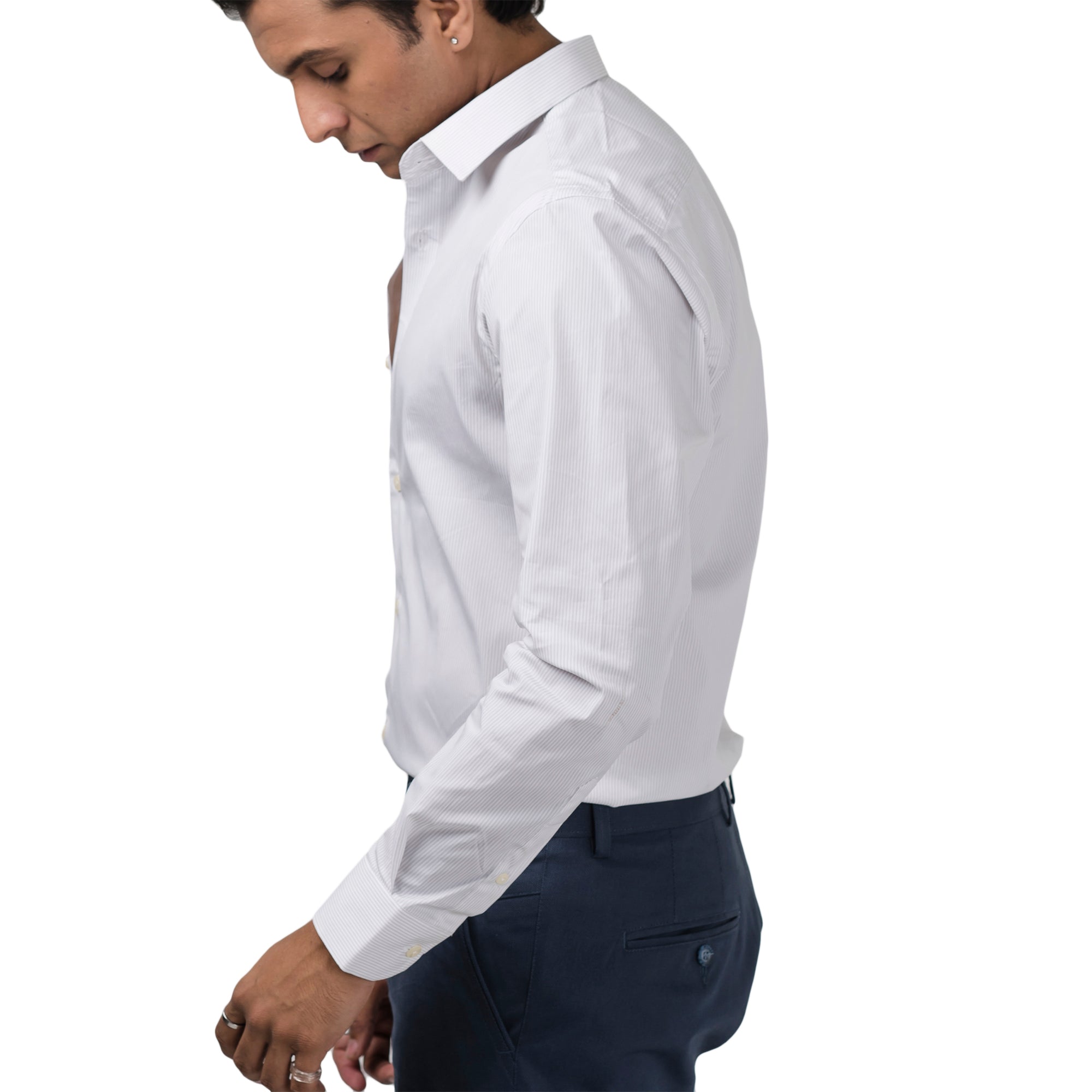 Classic Grey/White Formal Shirt