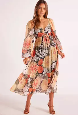 Clementine Midi Dress-Vintage Floral