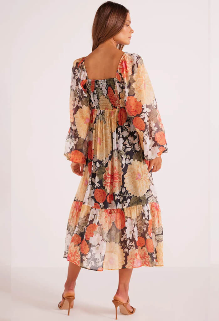 Clementine Midi Dress-Vintage Floral