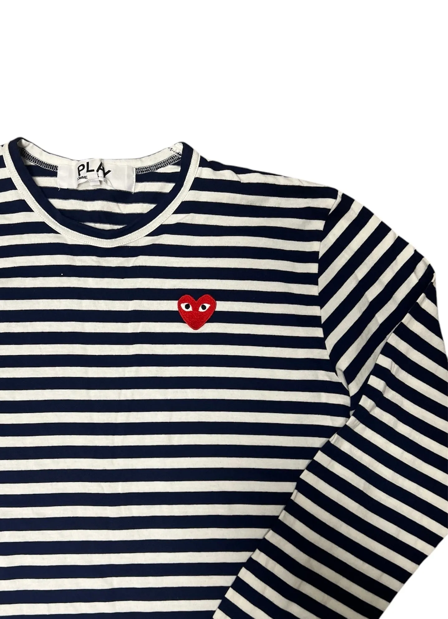 Comme des Garons Play Striped Long Sleeve Tshirt