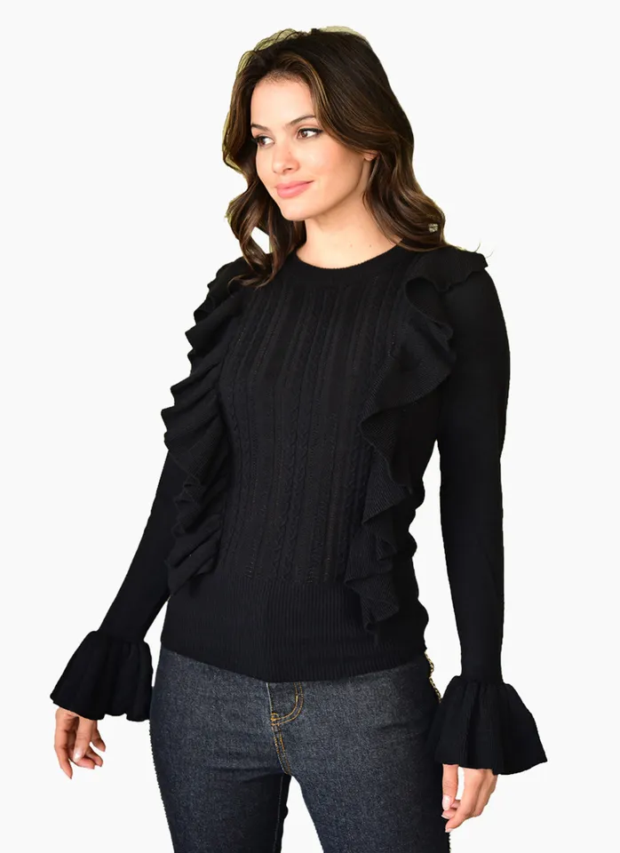 Coop Trend Sweater Top - Black