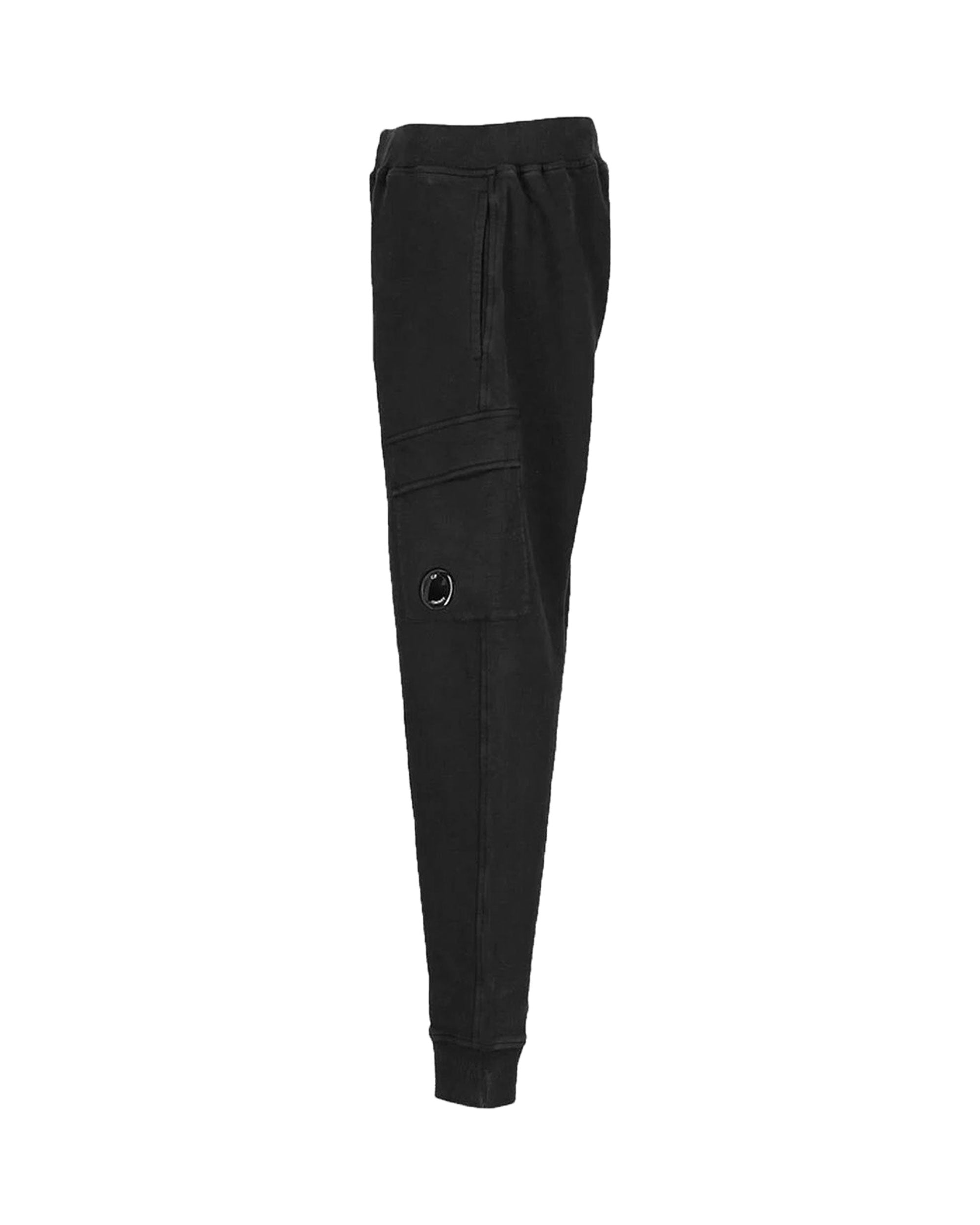 CP Company Brushed & Emerized Diagonal Fleece Cargo Track Pants Nero