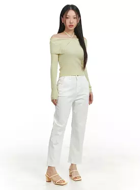 Cropped Straight Fit Pants OA415