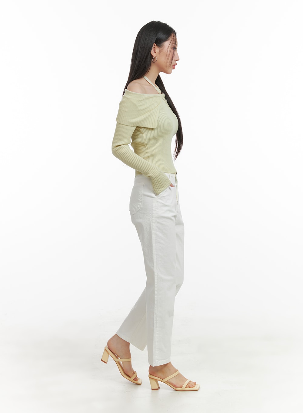 Cropped Straight Fit Pants OA415