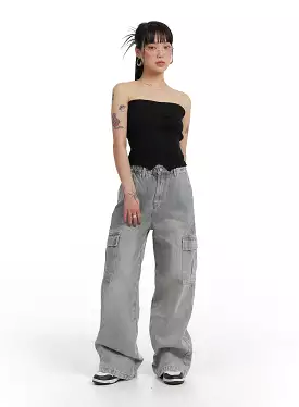 Denim Cargo Pants IF426