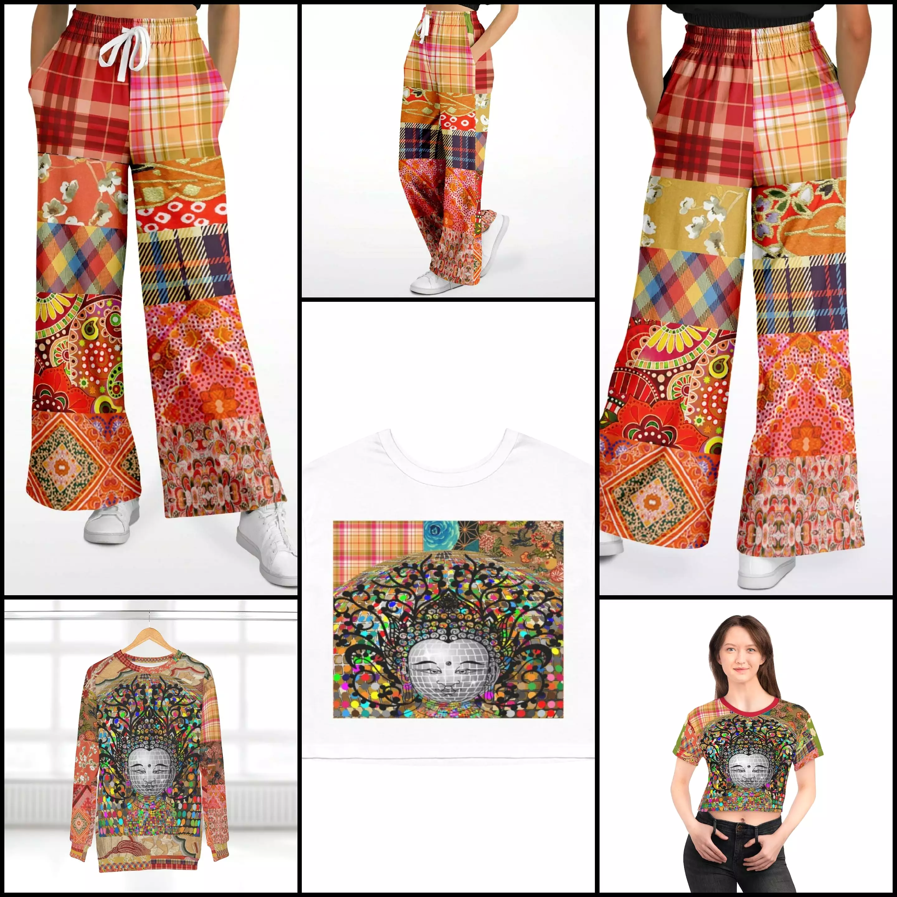 Devine Sublime Eco-Poly Stretchy Phat Bellbottoms