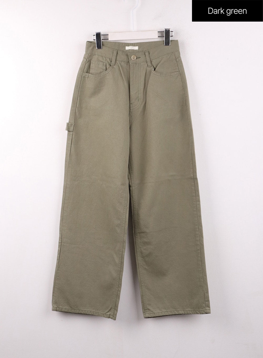 Drawstring Cotton Straight Pants OF405