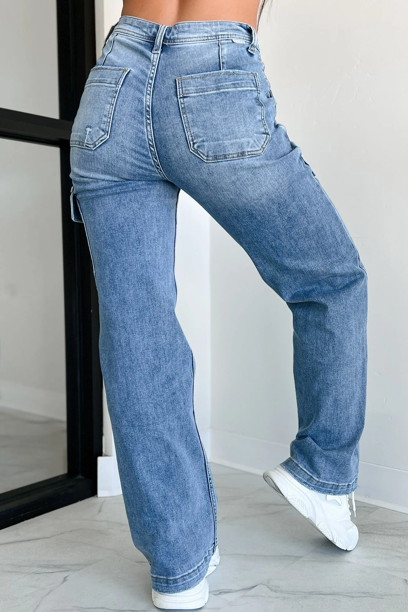 Durham High Rise Cargo Pocket Risen Jeans (Medium)